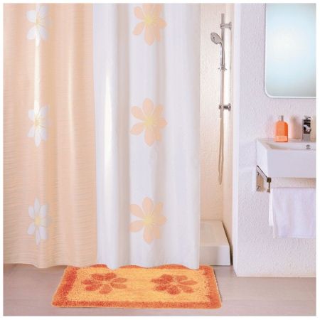 Штора для ванны Iddis Art 180x200 Белая Оранжевая