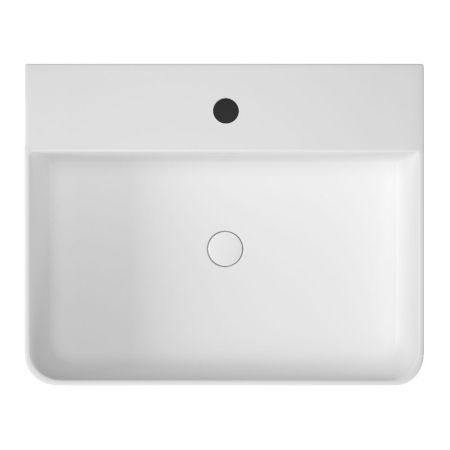 Раковина накладная Vinkel белая прямоугольная с полочкой под смеситель 520*420*155 (без ДК)