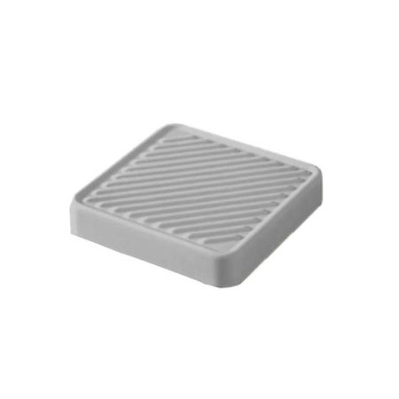 Artceram Cartesio Мыльница настольная керамическая 18х18 см, цвет серый глянцевый, артикул CAC001 34 00