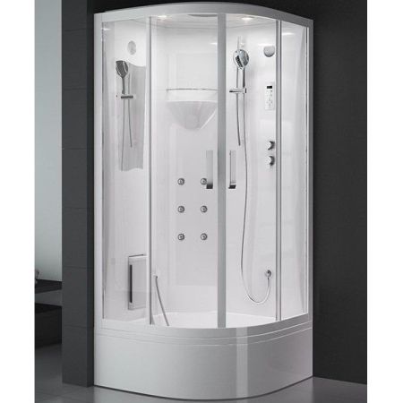 Душевая кабина SSWW WU106B 95x95 с гидромассажем профиль Белый задние стенки Белые