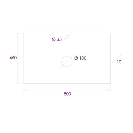 Столешница к тумбе Onika Алеста 80 камень светлый, артикул 680001