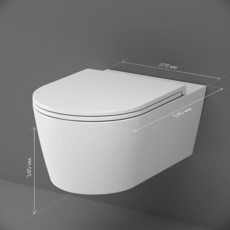 C8F1701SC Func подвесной унитаз 54 см FlashClean с сиденьем микролифт, артикул C8F1701SC