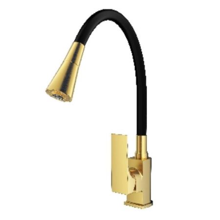Смеситель для кухни с гибким изливом Prohanss P61.4406.03, золотой сатин, артикул P61.4406.03