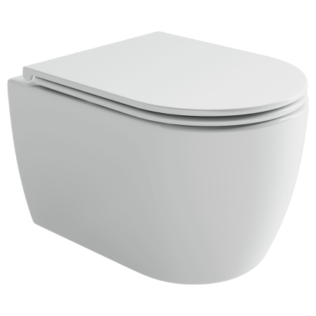 Унитаз подвесной Ceramicanova Ной (Noe) торнадо 3.0 сиденье микролифт белый CN4011T, артикул CN4011T