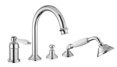 Смеситель на борт ванны с ручным  душем CEZARES APHRODITE-BVDM, артикул APHRODITE-BVDM-02-Bi