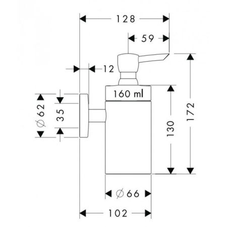 HG Logis Диспенсер для жидкого мыла, подвесной, цвет: хром
