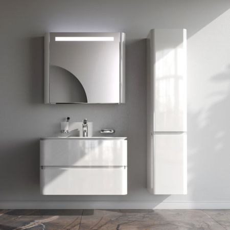 M30FHX0802WG Sensation, База под раковину, подвесная, 80 см, ящики, белый, глянцевая, шт, артикул M30FHX0802WG