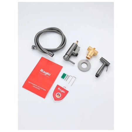 Гигиенический душ со смесителем встраиваемый Raglo R20.54.09, графит