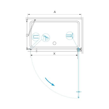 Душевой уголок RGW HO-045 (HO-011 + Z-050-2 + O-204) (800x1000, Прозрачное), артикул 350604580-011