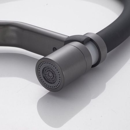 Смеситель для кухни с гибким изливом Shevanik S343T-3, оружейная сталь