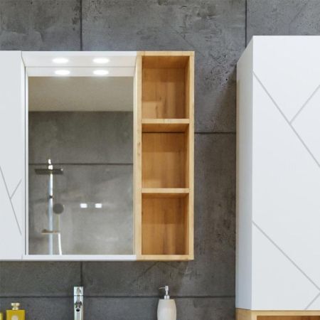 Шкаф навесной открытый Бриклаер КРИСТАЛЛ 20 см, дуб бунратти, артикул 4627125416033