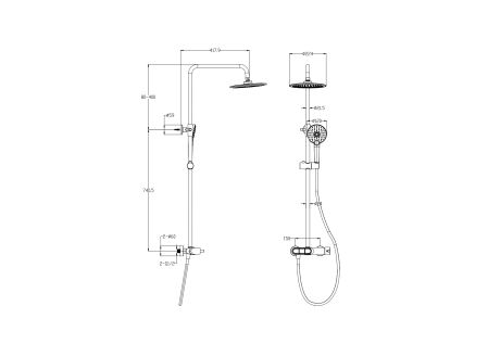 Душевая система WONZON & WOGHAND MUSE Corno, Белый матовый (WW-A30653-MW), артикул WW-A30653-MW