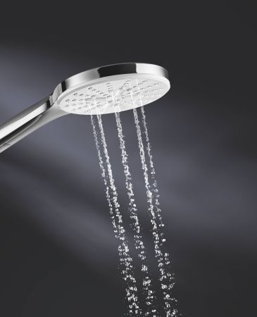 Ручной душ GROHE Rainshower SmartActive 130, 3 вида струй, белая луна (26574LS0), артикул 26574LS0