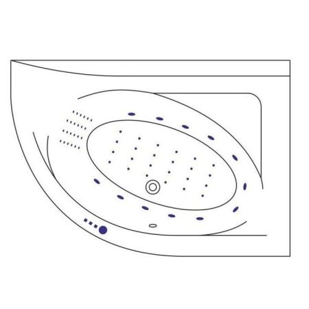 Ванна EXCELLENT Aquarella 150x100 (правая) "NANO" (хром), артикул WAEX.ARP15.NANO.CR