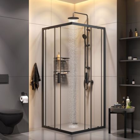 WK93EP Gem S Комплект ограждение 90*90 квадрат, черный