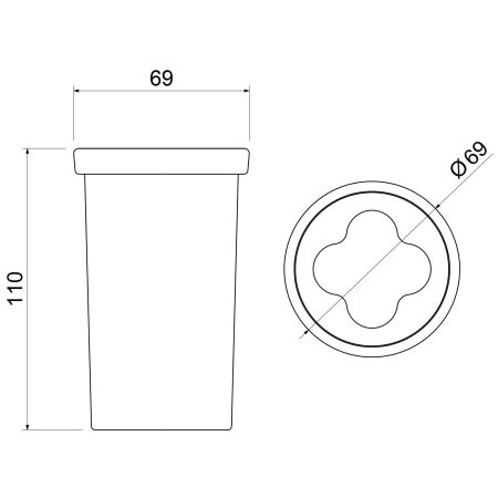 Стакан настольный для зубных щеток Timo Saona 13233/17 золото матовое
