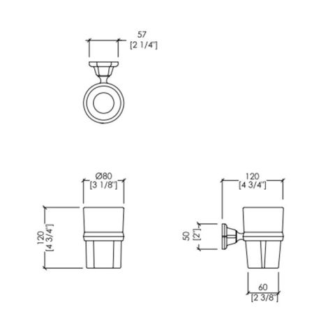 Devon&Devon Jubilee Стакан подвесной, никель, артикул JB103NK