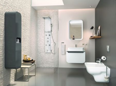 Шкаф пенал Creavit Pion Plus 40 PN2160.01.GR подвесной Серый, артикул PN2160.01.GR