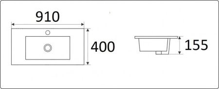 Умывальник CeramaLux 9393-90 Умывальник CeramaLux 9393-90
