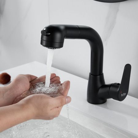 Смеситель для раковины многофункциональный Raffine F291H, черный, артикул F291H