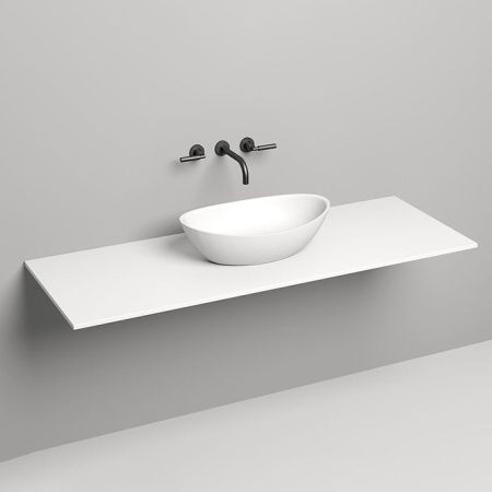 SALINI Столешница 1500х500х15 мм, из материалв S-Stone, цвет белый матовый, артикул 200124M