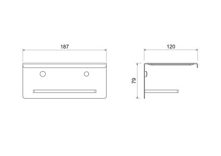 Бумагодержатель с полкой AQUATEK AQ4309CR ЛИБРА, артикул AQ4309CR