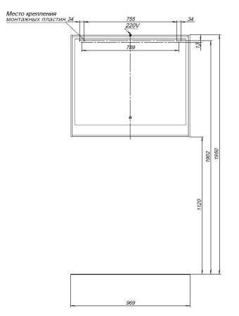 Зеркало Aquanet Милан 100 LED черный глянец, артикул 00306375