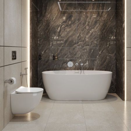 Унитаз подвесной безободковый со смывом TORNADO BelBagno AMANDA-TOR, артикул BB051CH-TOR-FC