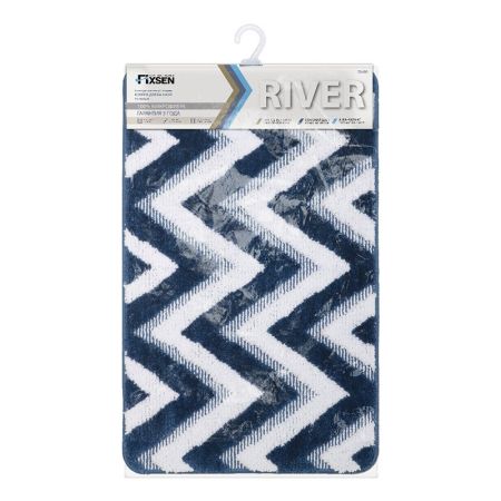 Коврик для ванной комнаты FIXSEN RIVER FX-5004M, темно-синий, артикул FX-5004M