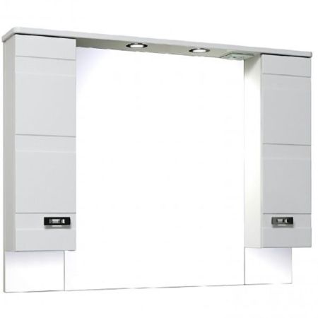 Зеркало со шкафом Runo Турин 105 4620750026721 с подсветкой Белое