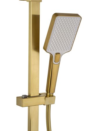 Душевая система WONZON & WOGHAND EDGE, Брашированное золото (WW-88739003-BG), артикул WW-88739003-BG