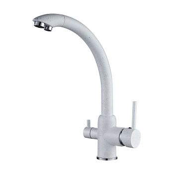 Смеситель для кухни с подключением фильтра для воды D-Lin D159315-5C, белый