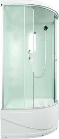 Душевая кабина Erlit Comfort ER4509TP 90x90 с гидромассажем задняя стенка Белая стекло матовое