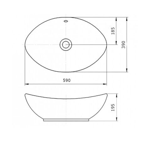 Раковина чаша Maretti EN13NS48-560, черная, артикул EN13NS48-560