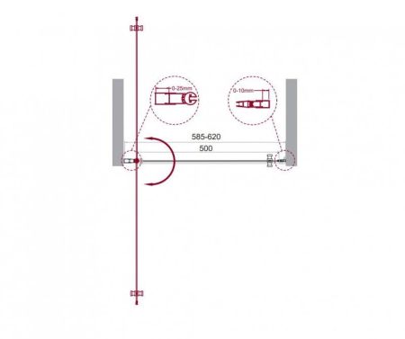 Душевая дверь BelBagno ETNA-B-1-100-C-Cr