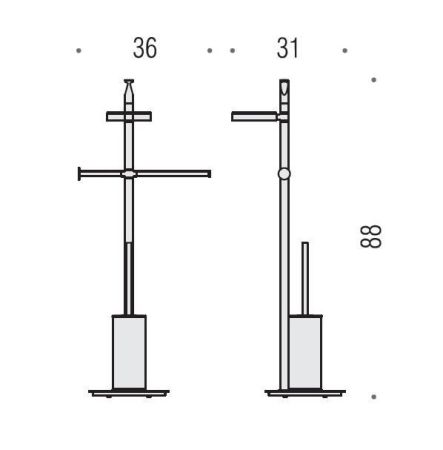 Colombo Planets Стойка 88 см, цвет: хром, артикул B9813.CR