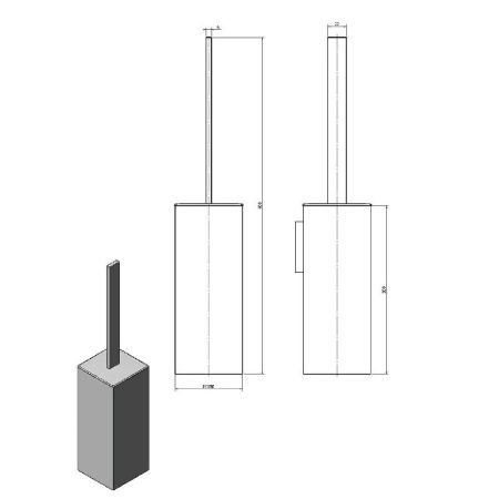 Ершик для унитаза Langberger Black Edition 11372B-BP Черный матовый, артикул 11372B-BP