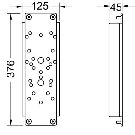 Панель для монтажа ручек с застенным модулем арт. 9.300.009, артикул 9042016