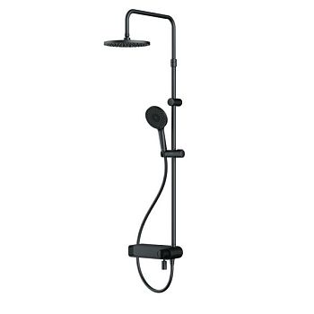 F0785A722  X-Joy, душ.система: см-ль-полка д/ванны/душа, душ.штанга, верхн. душ 220мм, ручн.душ, чер