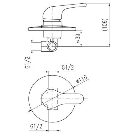 Смеситель для душа Rav Slezak Sazava SA383