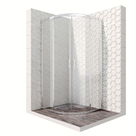 Душевой уголок Ambassador Kingston 14011104-ST7, полукруглый, линейный трап, 90х90, артикул 14011104-ST7