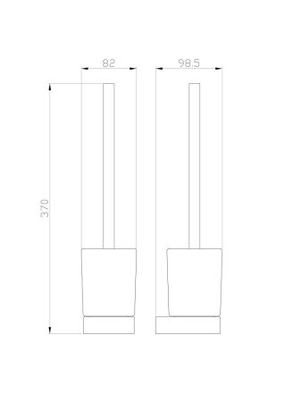 Туалетный ершик в комплекте WONZON & WOGHAND LOTTE, Темный графит (WW-8329-BGM)