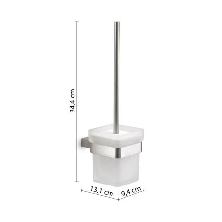 Gedy Maui, настенный стеклянный ерш, цвет зачищенный хром, артикул A533/03(38)