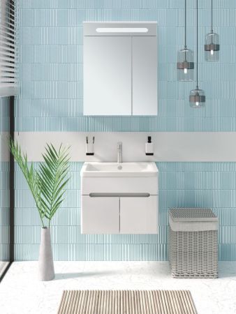 Тумба Runo Парма 60 подвесная 2 двери под умывальник УТ000001837 (Omega 60) (00-00001037), артикул 00-00001037