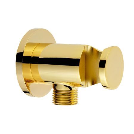 RICAMBI Держатель для лейки cо штуцером, 1/2", золото, артикул 30896