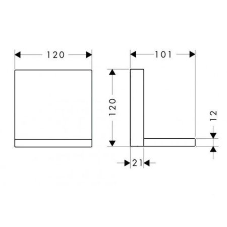AX ShowerCollection Полочка, 120х120мм, материал: металл, цвет: хром, артикул 40872000