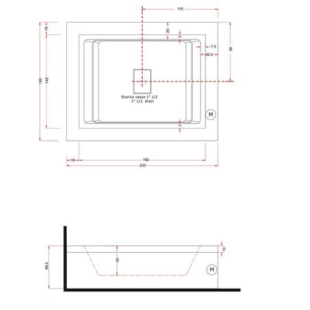 Treesse Fusion 230 Ванна  230x180xh67см, с гидромассажем, с фронт.панелью, хромотерапия по периметру LED, стабилизатор температуры воды, цвет: белый
