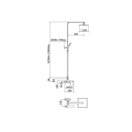 Душевая система FASHUN A52417, сатин