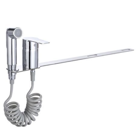 Гигиенический душ со смесителем на борт унитаза VODA LV10, хром