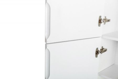 GIUBILEO Шкаф подвесной с двумя распашными дверцами с доводчиками, с двумя полками, универсальный, Bianco Lucido, 400x300x1500, GIUBILEO-1500-2A-SC-BL, артикул GIUBILEO-1500-2A-SC-BL